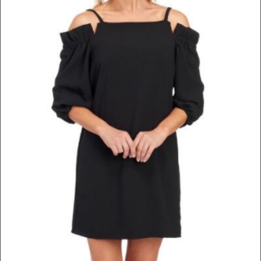 Nicole Miller STUDIO Ruffle Cold Shoulder …